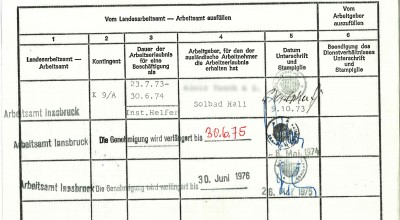 Um eine ausreichende Kontrolle der Beschäftigung zu gewährleisten, wird 1966 ein besonderer Ausweis eingeführt, der Personaldaten, Arbeitserlaubnis und einen sanitätspolizeilichen Unbedenklichkeitsvermerk beinhaltet.